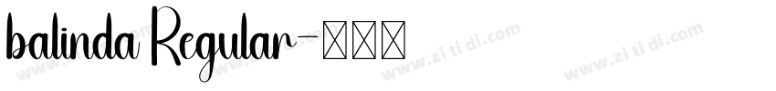 balinda Regular字体转换